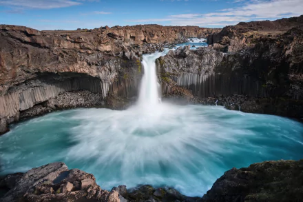 waterfall Iceland nature Aldeyjarfoss HD Desktop Wallpaper | Background Image