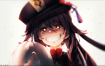 red eyes brown hair Hu Tao video game Genshin Impact HD Desktop Wallpaper | Background Image