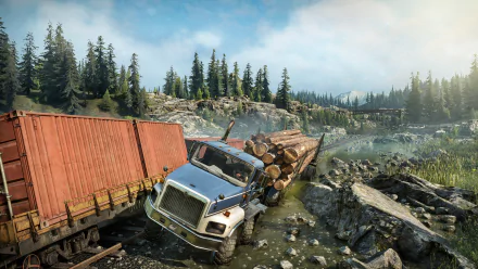 video game SnowRunner HD Desktop Wallpaper | Background Image