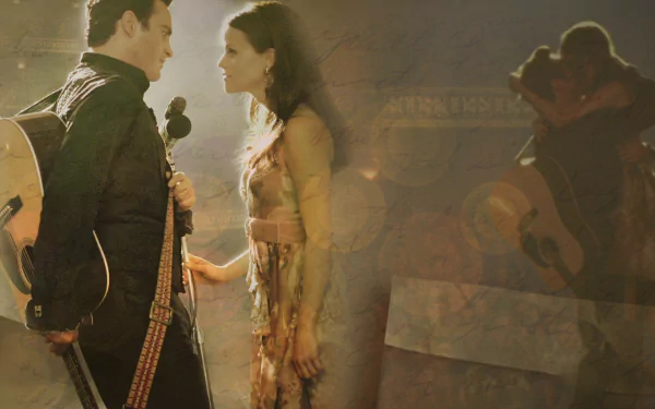 Reese Witherspoon Joaquin Phoenix movie walk the line HD Desktop Wallpaper | Background Image
