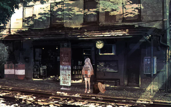 Snowsant (Arknights) train station video game Arknights HD Desktop Wallpaper | Background Image