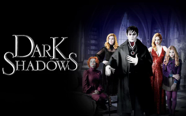 Helena Bonham Carter Michelle Pfeiffer Chloë Grace Moretz Johnny Depp Eva Green movie dark shadows HD Desktop Wallpaper | Background Image