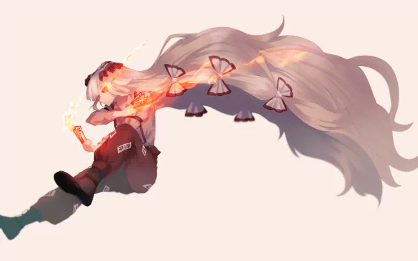 Fujiwara no Mokou Anime Touhou HD Desktop Wallpaper | Background Image