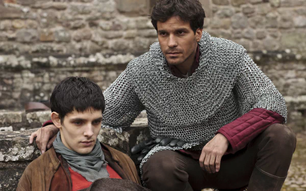 Santiago Cabrera Lancelot (Merlin) Colin Morgan Merlin (Merlin) TV Show Merlin (2008) HD Desktop Wallpaper | Background Image