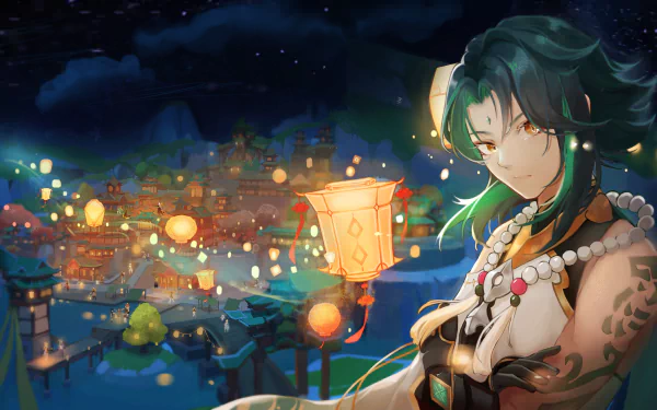 Lantern Rite (Genshin Impact) Xiao (Genshin Impact) video game Genshin Impact HD Desktop Wallpaper | Background Image