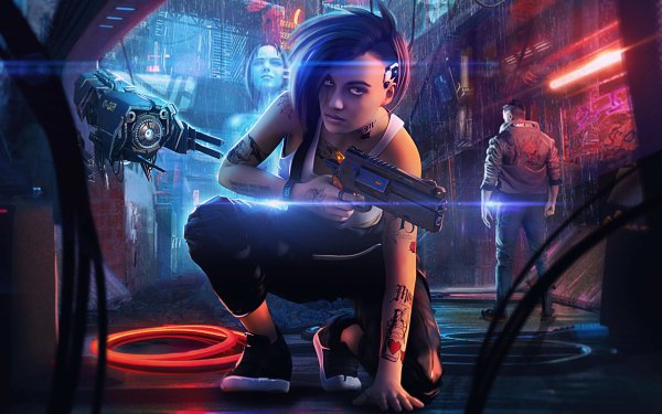 Video Game Cyberpunk 2077 Cyberpunk Futuristic Gun Judy HD Wallpaper | Background Image