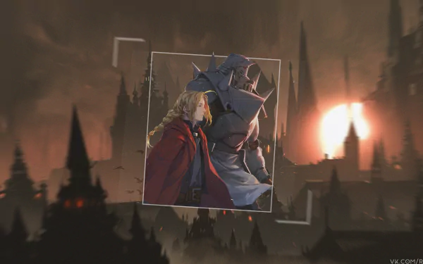 Edward Elric Alphonse Elric Anime Fullmetal Alchemist picture-in-picture HD Desktop Wallpaper | Background Image
