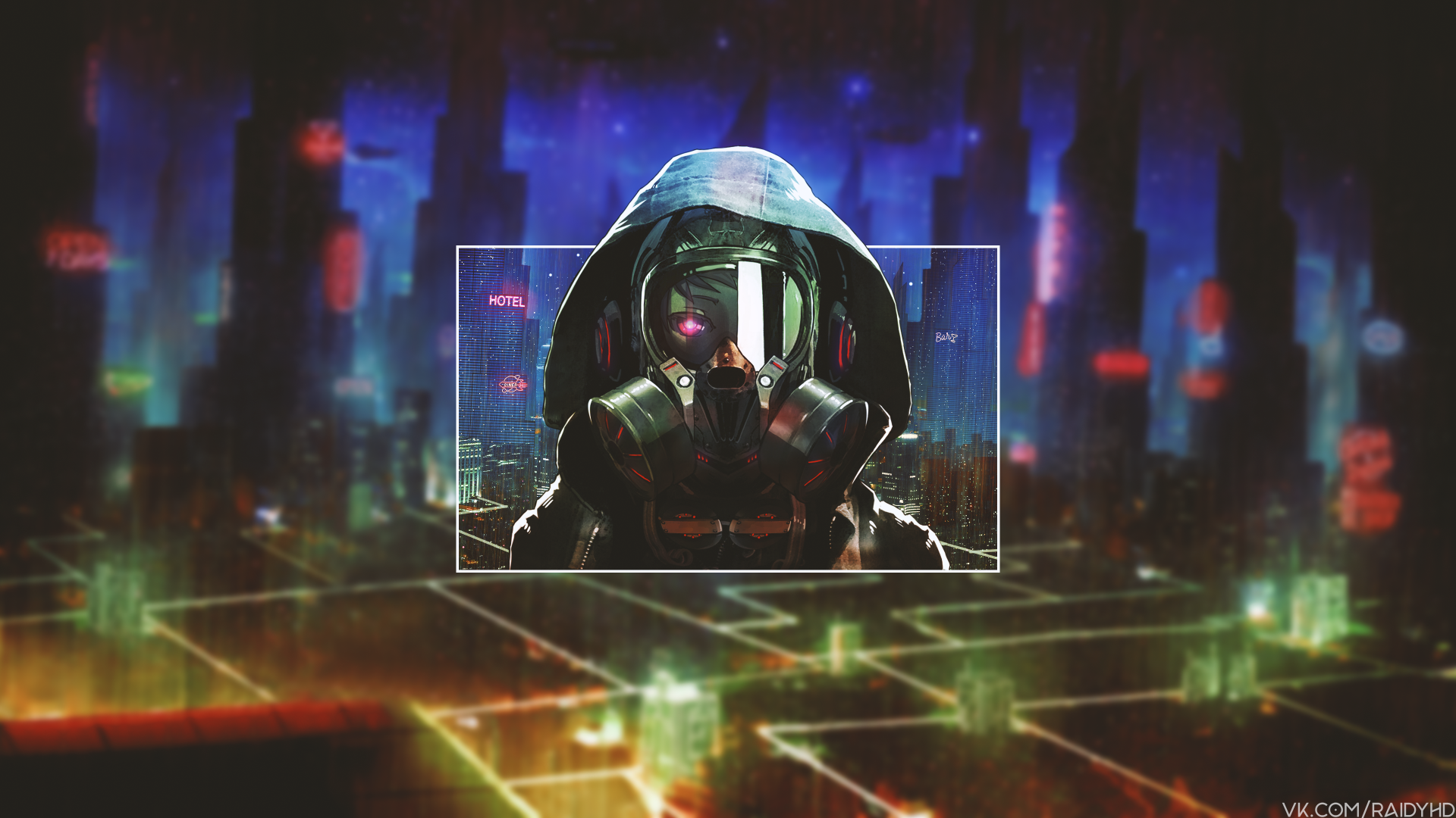 Download Gas Mask Anime Girl Anime Girl 4k Ultra HD Wallpaper