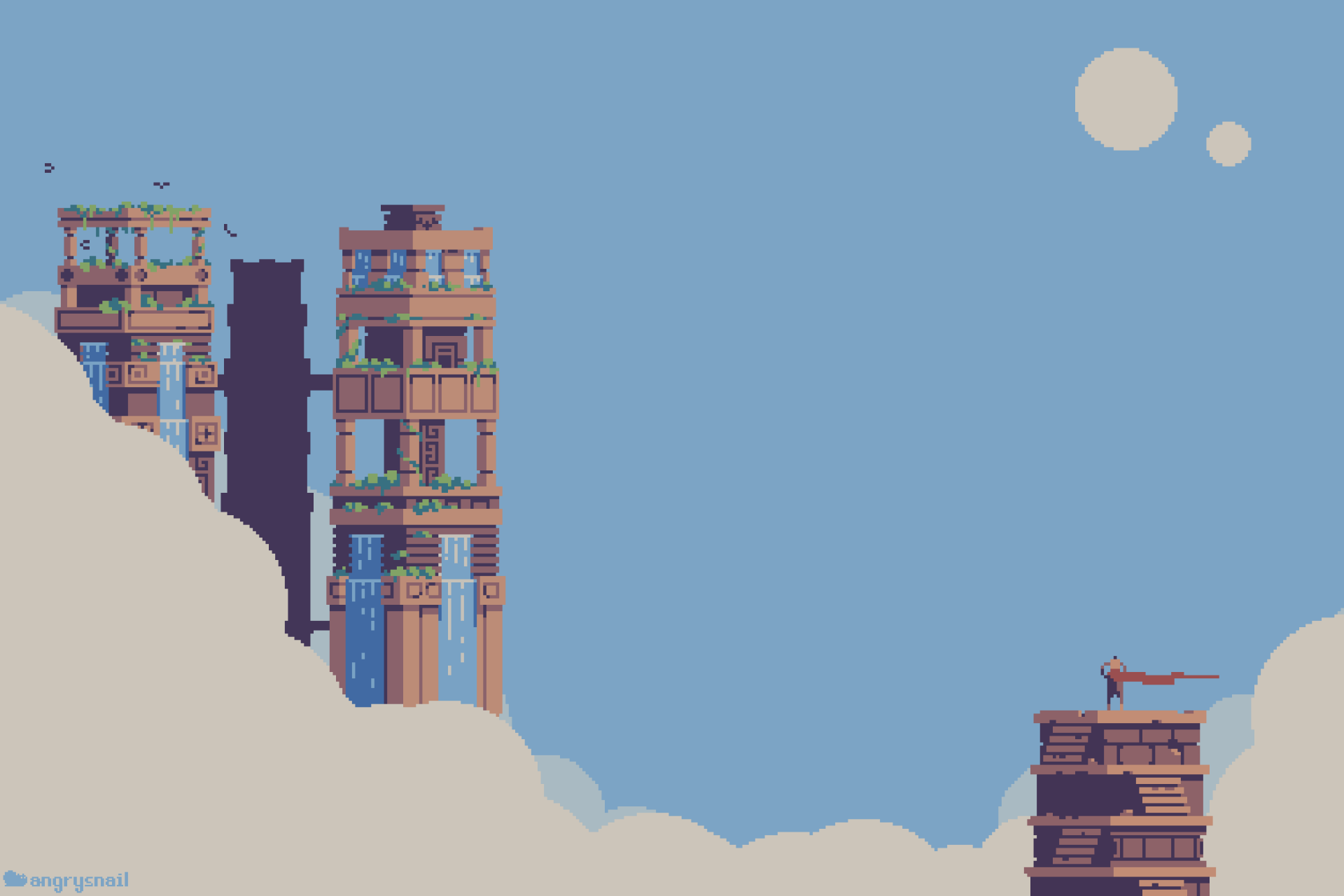 Artistic Pixel Skyline: HD Retro Cityscape Wallpaper | 2520x1680 ...