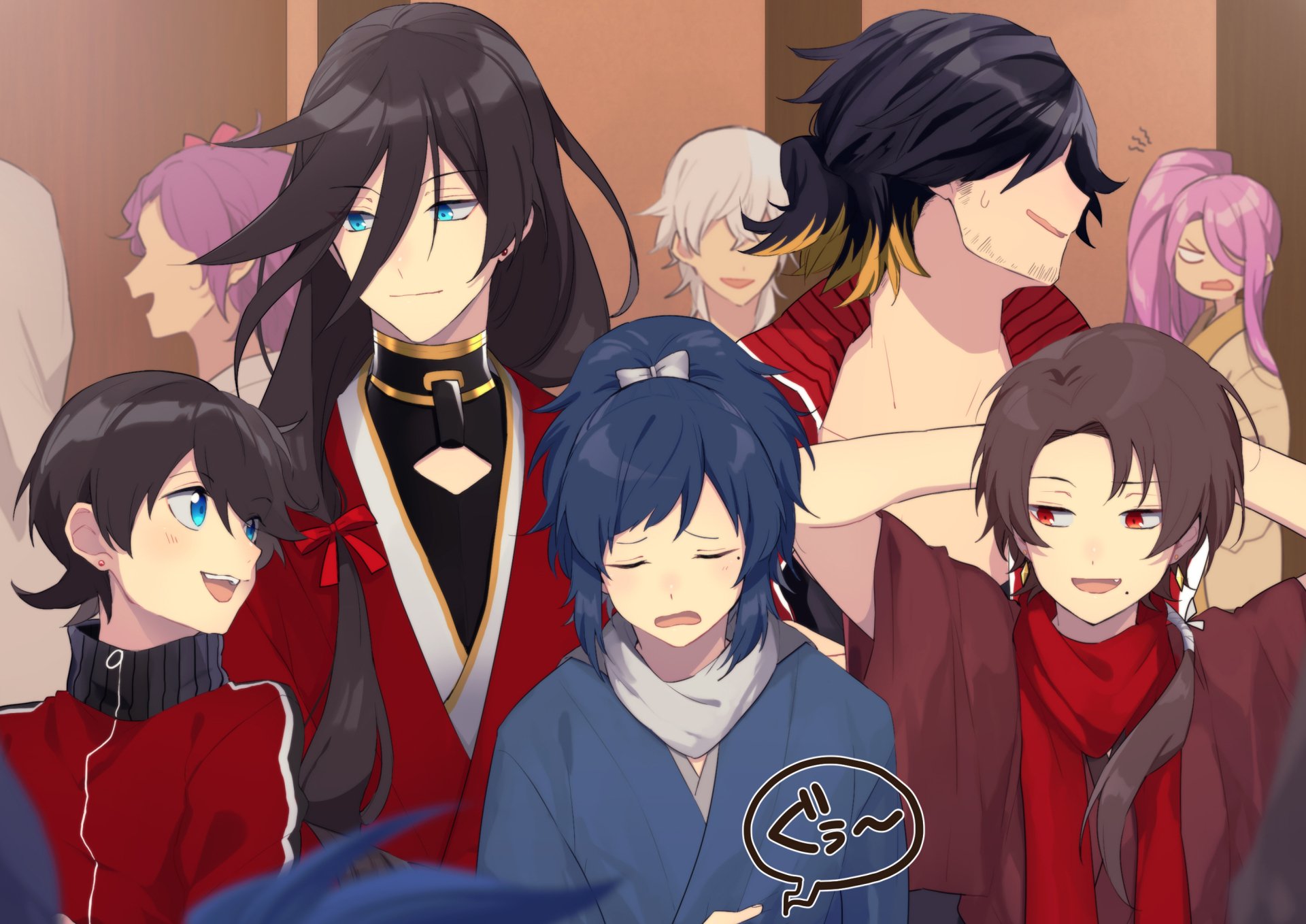 Download Yamato No Kami Yasusada Yamanbagiri Kunihiro Tsurumaru Kuninaga Nagasone Kotetsu Kashuu Kiyomitsu Kasen Kanesada Izumi No Kami Kanesada Horikawa Kunihiro Hachisuka Kotetsu Anime Touken Ranbu HD Wallpaper
