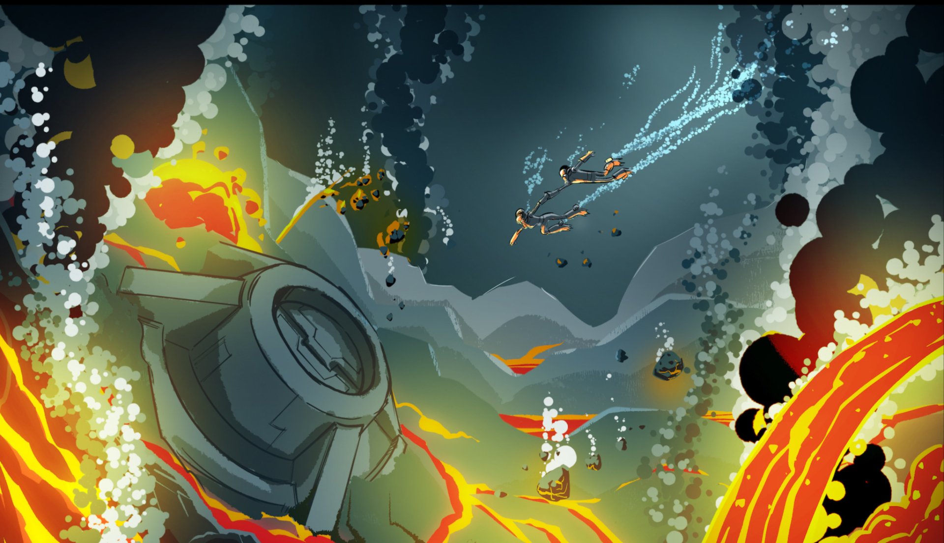 Download Lava Underwater Quinn Airgon Gary Goodspeed TV Show Final Space HD Wallpaper