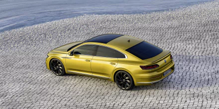 compact car yellow car car Volkswagen vehicle Volkswagen Arteon R-Line HD Desktop Wallpaper | Background Image