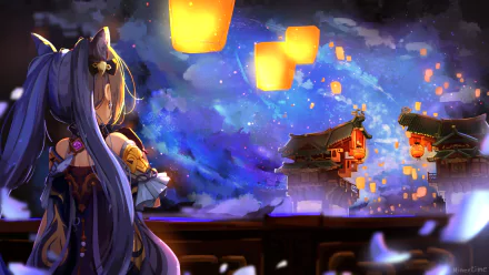 Keqing (Genshin Impact) video game Genshin Impact HD Desktop Wallpaper | Background Image