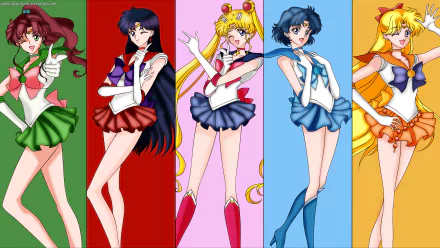 Usagi Tsukino Ami Mizuno Makoto Kino Rei Hino Minako Aino Anime Sailor Moon HD Desktop Wallpaper | Background Image