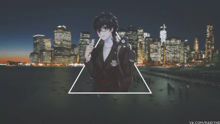 Protagonist (Persona) Anime Persona 5: The Animation HD Desktop Wallpaper | Background Image