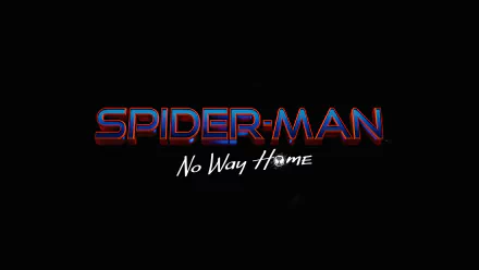 HD desktop wallpaper featuring the logo of the movie Spider-Man: No Way Home on a black background.