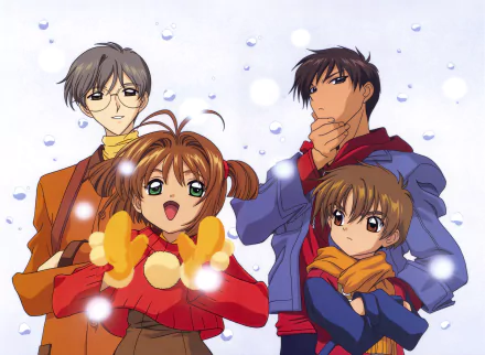 Syaoran Li Toya Kinomoto Sakura Kinomoto Yukito Tsukishiro Anime Cardcaptor Sakura HD Desktop Wallpaper | Background Image