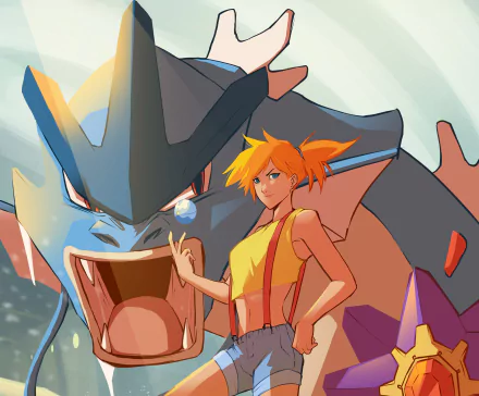 Gyarados (Pokémon) Misty (Pokémon) video game Pokemon HD Desktop Wallpaper | Background Image