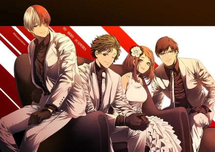 Shoto Todoroki Izuku Midoriya Ochaco Uraraka Tenya Iida Anime My Hero Academia HD Desktop Wallpaper | Background Image