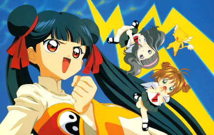 Keroberos (Card Captor Sakura) Sakura Kinomoto Tomoyo Daidouji Meiling Li Anime Cardcaptor Sakura HD Desktop Wallpaper | Background Image