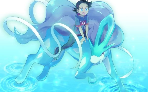 Anime Pokémon Suicune Goh Blue Eyes Black Hair HD Wallpaper | Background Image