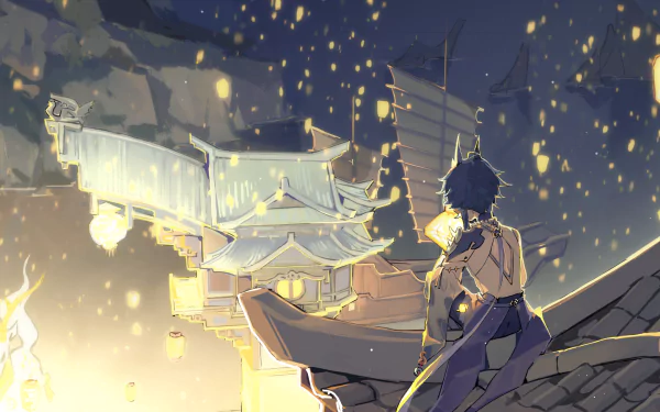 Lantern Rite (Genshin Impact) Xiao (Genshin Impact) video game Genshin Impact HD Desktop Wallpaper | Background Image