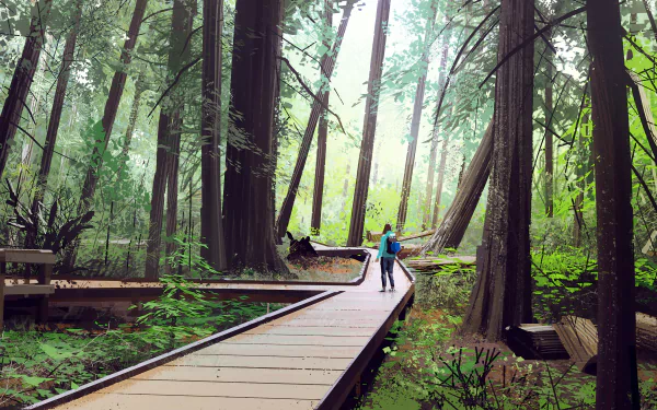  Walking in the Redwoods