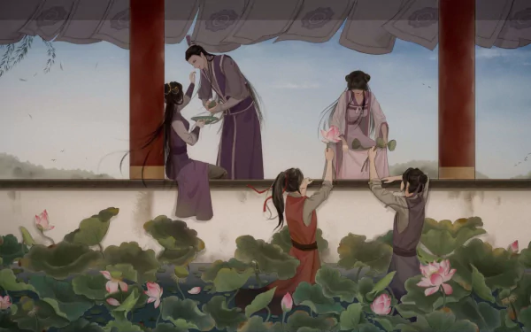 Yu Ziyuan Jiang Fengmian lotus Jiang Yanli Jiang Cheng Wei Wuxian Anime Mo Dao Zu Shi HD Desktop Wallpaper | Background Image