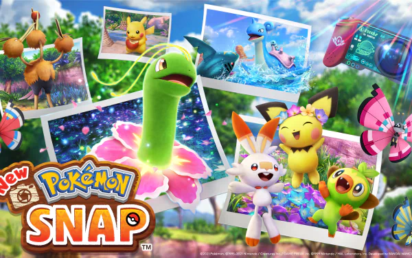Pichu (Pokémon) Vivillon (Pokémon) Squirtle (Pokémon) Meganium (Pokemon) Lapras (Pokémon) Dodrio (Pokémon) pokedex Pikachu video game New Pokémon Snap HD Desktop Wallpaper | Background Image
