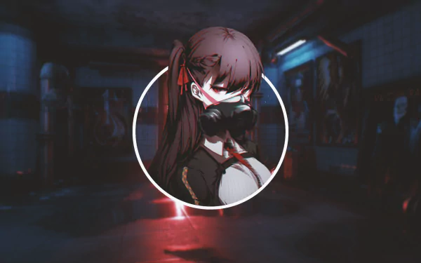 WA2000 (Girls Frontline) gas mask picture-in-picture video game Girls Frontline HD Desktop Wallpaper | Background Image