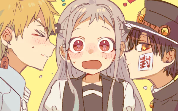 Yashiro Nene Kou Minamoto Hanako-kun Anime Toilet-bound Hanako-kun HD Desktop Wallpaper | Background Image