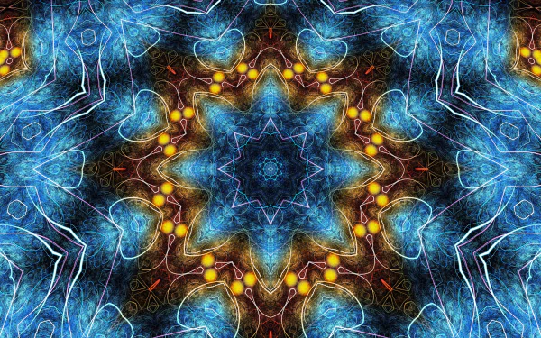 symmetry blue Abstract kaleidoscope HD Desktop Wallpaper | Background Image