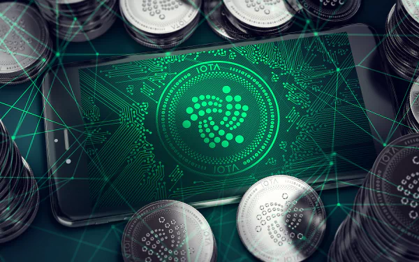 IOTA (Cryptocurrency) coin logo technology cryptocurrency HD Desktop Wallpaper | Background Image