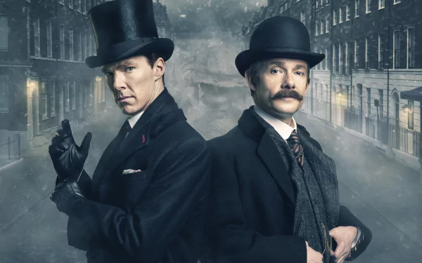 Martin Freeman Benedict Cumberbatch TV Show Sherlock (TV series) HD Desktop Wallpaper | Background Image