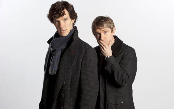 Martin Freeman Benedict Cumberbatch TV Show Sherlock (TV series) HD Desktop Wallpaper | Background Image
