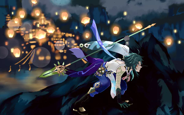 Lantern Rite (Genshin Impact) Xiao (Genshin Impact) video game Genshin Impact HD Desktop Wallpaper | Background Image