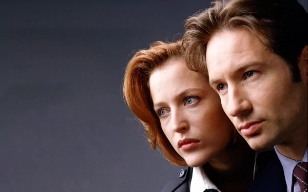 David Duchovny Fox Mulder Gillian Anderson Dana Scully TV Show The X-Files HD Desktop Wallpaper | Background Image