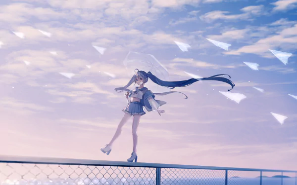Hatsune Miku Anime Vocaloid HD Desktop Wallpaper | Background Image