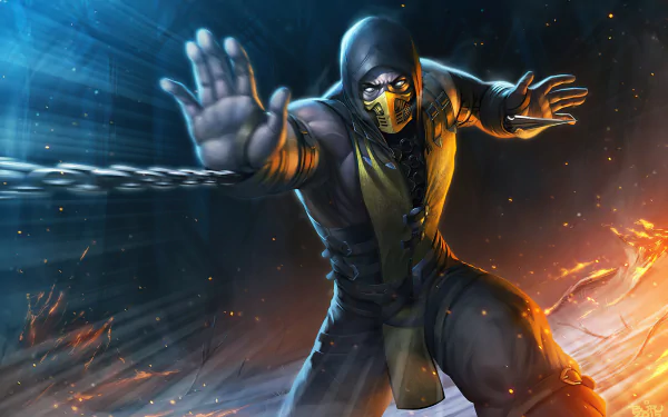 Scorpion (Mortal Kombat) video game Mortal Kombat HD Desktop Wallpaper | Background Image