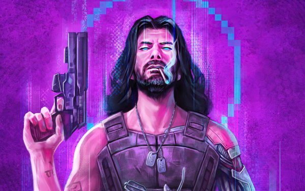 Video Game Cyberpunk 2077 Keanu Reeves Cyberpunk Johnny Silverhand HD Wallpaper | Background Image