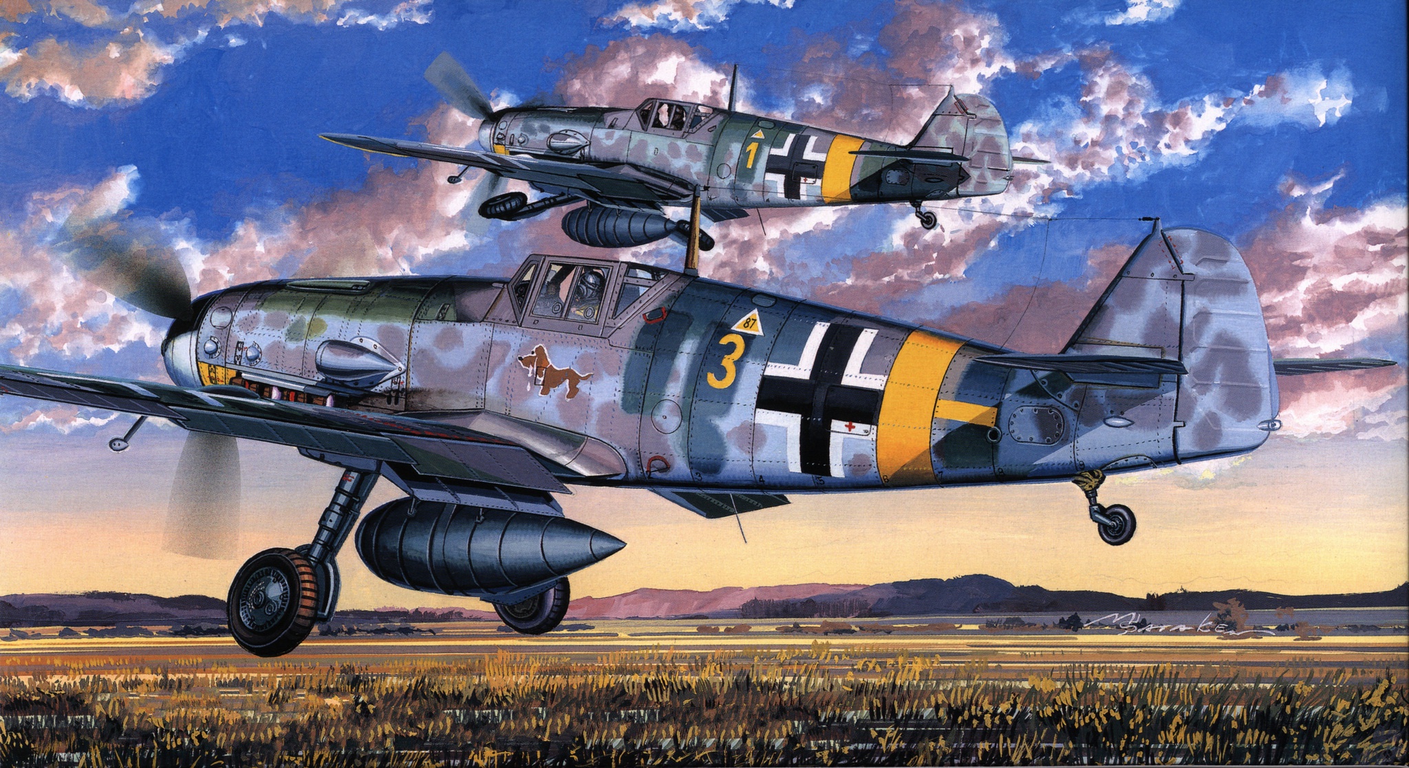 Download Warplane Aircraft Military Messerschmitt Bf 109 HD Wallpaper ...