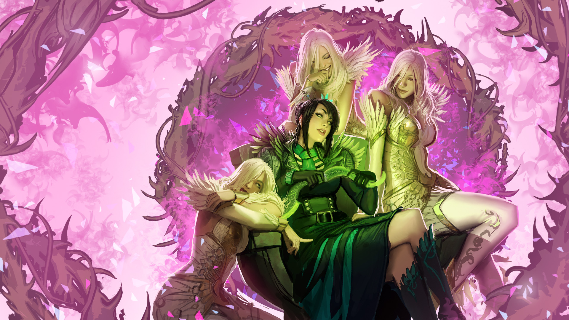 Обои две. Stjepan Sejic. Nebezial Stjepan Sejic. Guild Wars 2 обои. Guild Wars 2 арт.