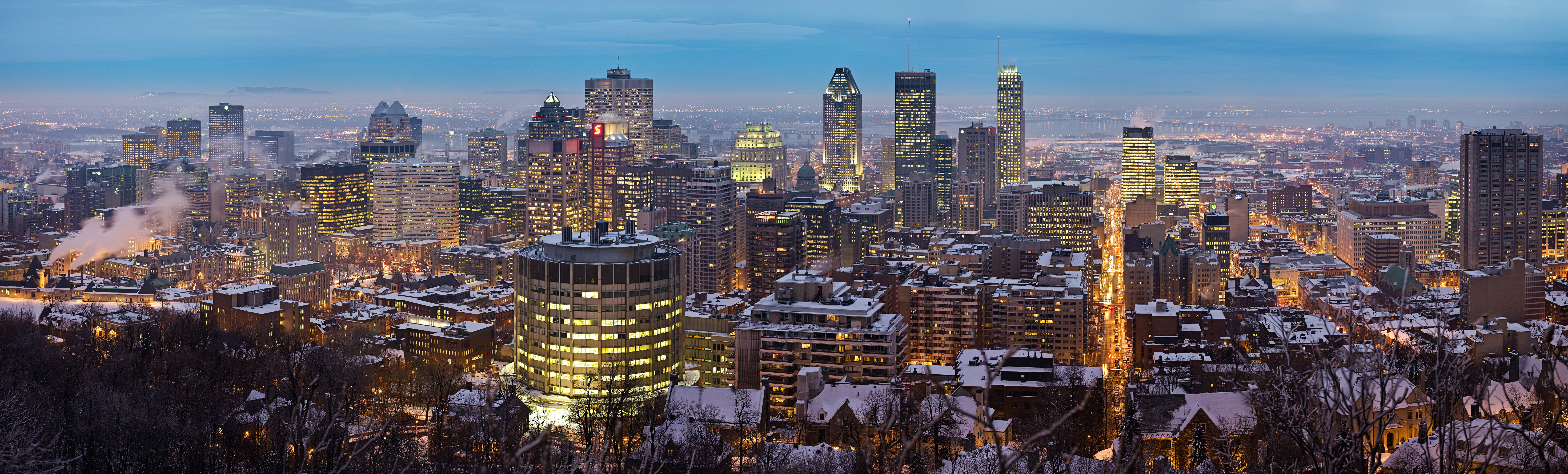 Montreal Twilight Panorama by David Iliff