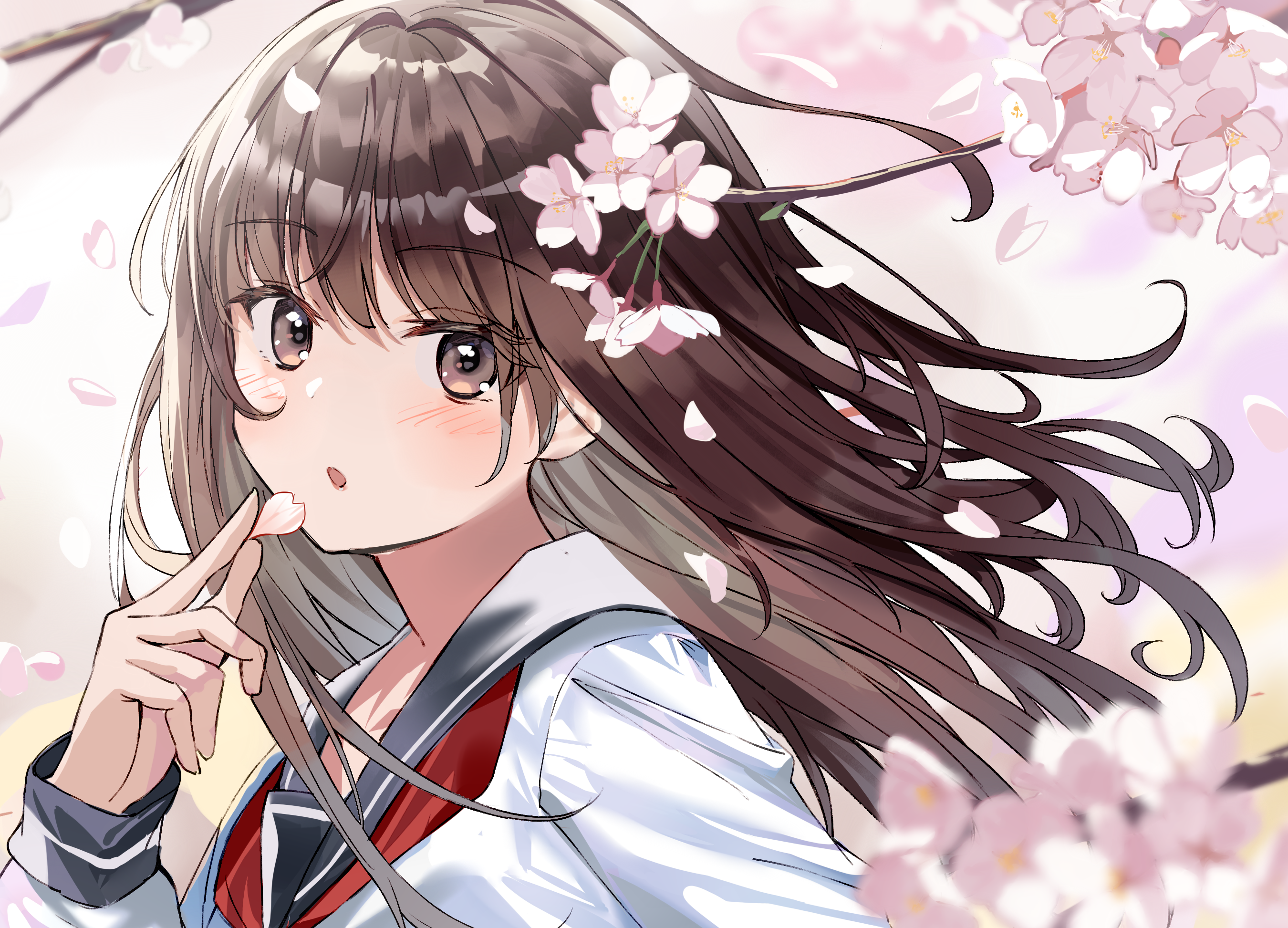 Anime Girl HD Wallpaper by あろあ