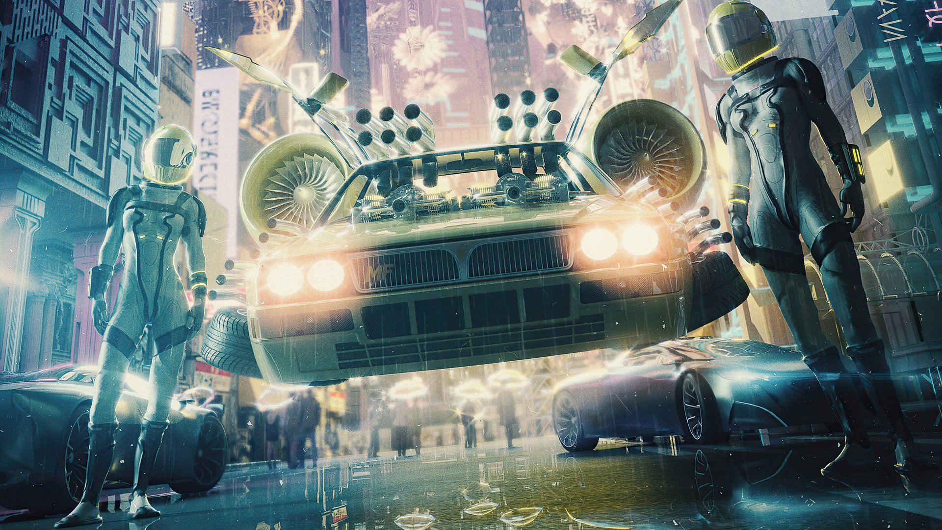 Download Futuristic Vehicle Car Sci Fi Cyberpunk 4k Ultra HD Wallpaper ...