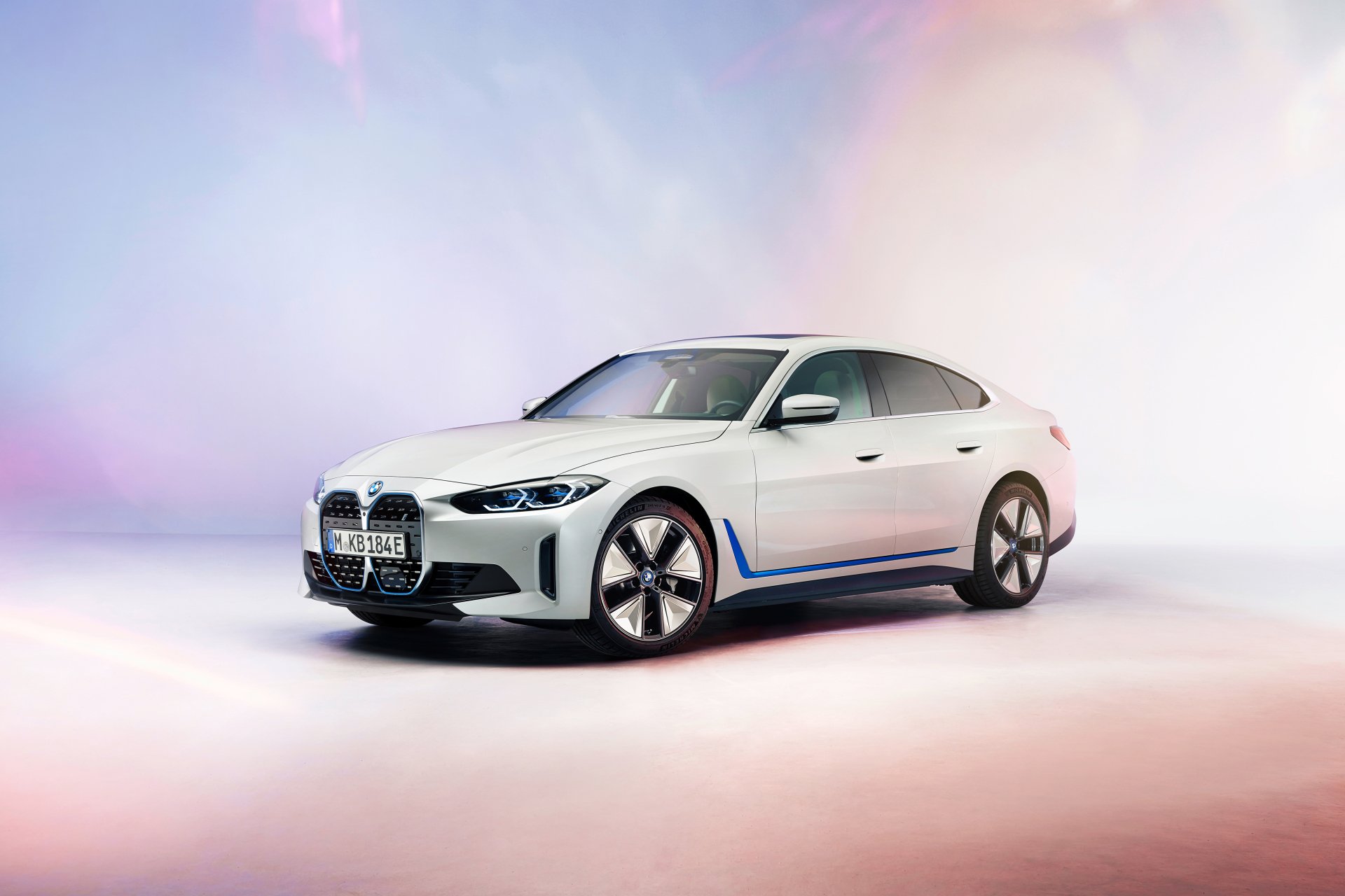 Download Electric Car White Car BMW Car Vehicle BMW I4 4k Ultra HD Wallpaper