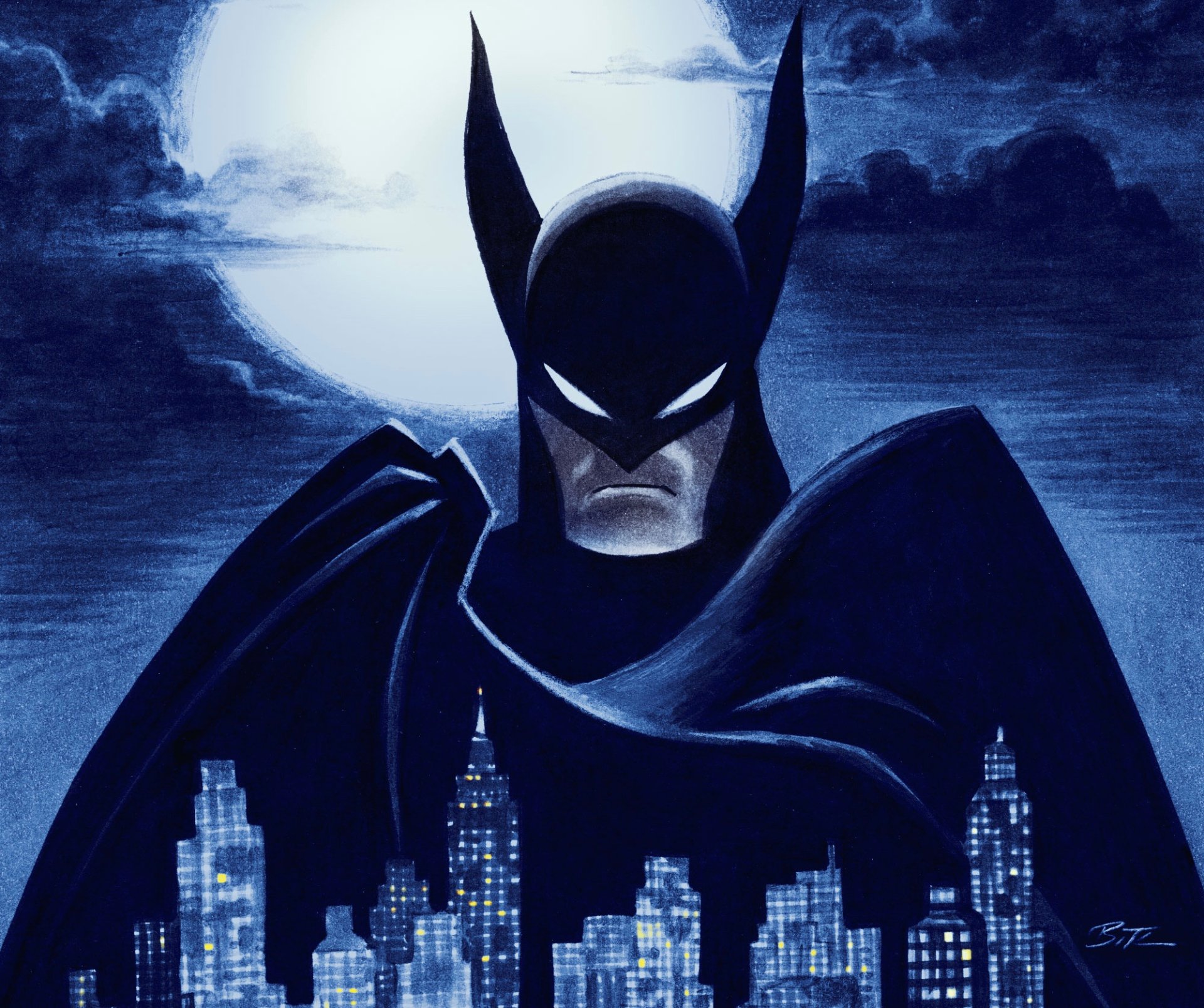 Download DC Comics Batman TV Show Batman: Caped Crusader HD Wallpaper by Bruce Timm