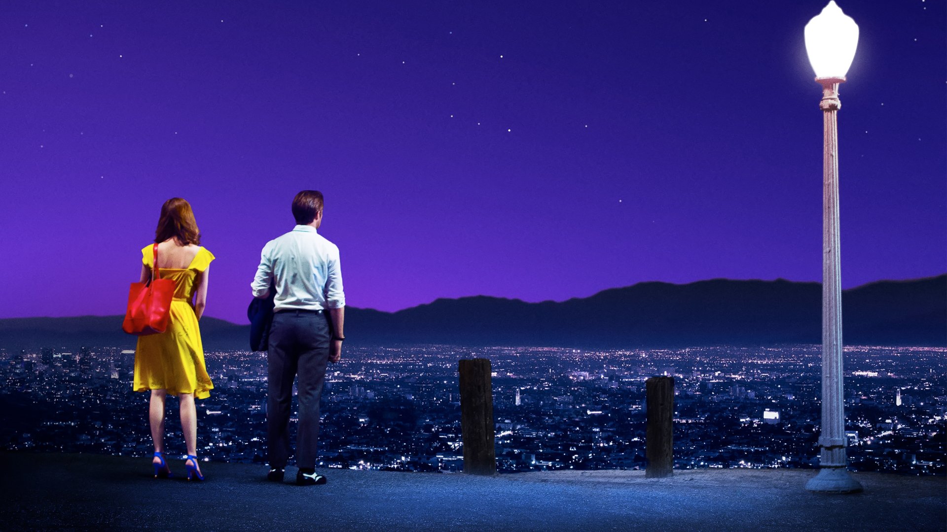 La La Land Stars Gazing - HD Wallpaper