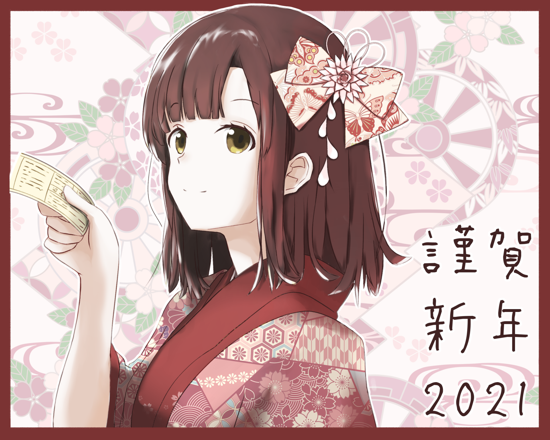 Download Yukata Brown Eyes Brown Hair Sayu Ogiwara Higehiro Anime HD Wallpaper by Lycoris