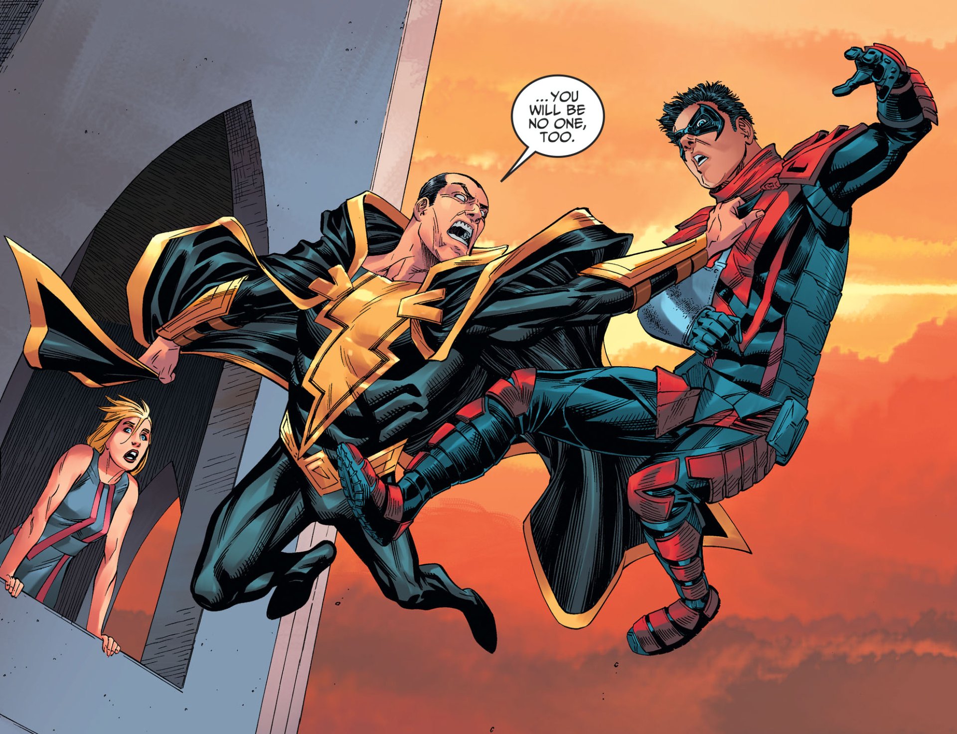 Download Nightwing DC Comics Kara Zor‑El Black Adam Damian Wayne Comic Injustice 2 HD Wallpaper